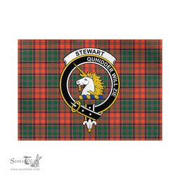 Scottish Stewart of Appin Ancient Tartan Flag with Family Crest - Tartan Garden Flag Scottish Plaid Tartan Plaid - ScotsTee - scotstee.com