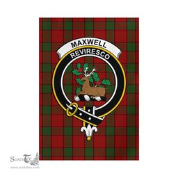 Scottish Maxwell Tartan Flag with Family Crest - Tartan Garden Flag Scottish Plaid Tartan Plaid - ScotsTee - scotstee.com