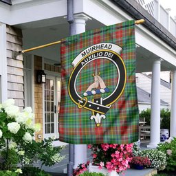 Scottish Muirhead Tartan Flag with Family Crest - Tartan Garden Flag Scottish Plaid Tartan Plaid - ScotsTee - scotstee.com