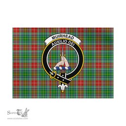 Scottish Muirhead Tartan Flag with Family Crest - Tartan Garden Flag Scottish Plaid Tartan Plaid - ScotsTee - scotstee.com