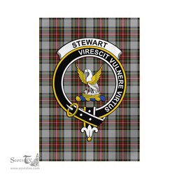 Scottish Stewart Dress Tartan Flag with Family Crest - Tartan Garden Flag Scottish Plaid Tartan Plaid - ScotsTee - scotstee.com