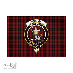 Scottish Murray of Ochtertyre Tartan Flag with Family Crest - Tartan Garden Flag Scottish Plaid Tartan Plaid - ScotsTee - scotstee.com
