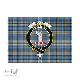 Scottish Napier Ancient Tartan Flag with Family Crest - Tartan Garden Flag Scottish Plaid Tartan Plaid - ScotsTee - scotstee.com