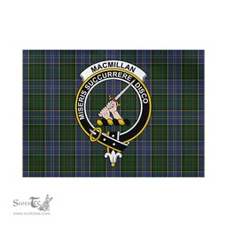 Scottish MacMillan Hunting Tartan Flag with Family Crest - Tartan Garden Flag Scottish Plaid Tartan Plaid - ScotsTee - scotstee.com