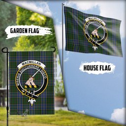 Scottish MacMillan Hunting Tartan Flag with Family Crest - Tartan Garden Flag Scottish Plaid Tartan Plaid - ScotsTee - scotstee.com
