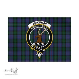 Scottish MacPhail Hunting Tartan Flag with Family Crest - Tartan Garden Flag Scottish Plaid Tartan Plaid - ScotsTee - scotstee.com