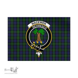 Scottish MacEwen Tartan Flag with Family Crest - Tartan Garden Flag Scottish Plaid Tartan Plaid - ScotsTee - scotstee.com