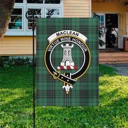 Scottish MacLean Hunting Ancient Tartan Flag with Family Crest - Tartan Garden Flag Scottish Plaid Tartan Plaid - ScotsTee - scotstee.com