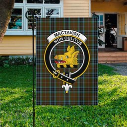 Scottish MacTavish Hunting Tartan Flag with Family Crest - Tartan Garden Flag Scottish Plaid Tartan Plaid - ScotsTee - scotstee.com