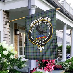Scottish MacDonell of Glengarry Ancient Tartan Flag with Family Crest - Tartan Garden Flag Scottish Plaid Tartan Plaid - ScotsTee - scotstee.com