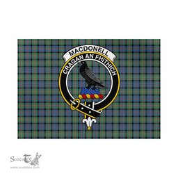 Scottish MacDonell of Glengarry Ancient Tartan Flag with Family Crest - Tartan Garden Flag Scottish Plaid Tartan Plaid - ScotsTee - scotstee.com