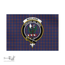 Scottish MacLaine of Lochbuie Tartan Flag with Family Crest - Tartan Garden Flag Scottish Plaid Tartan Plaid - ScotsTee - scotstee.com