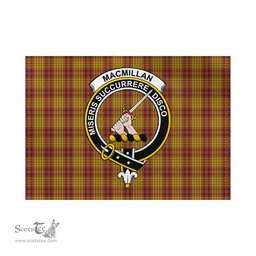 Scottish MacMillan Dress Tartan Flag with Family Crest - Tartan Garden Flag Scottish Plaid Tartan Plaid - ScotsTee - scotstee.com