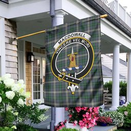 Scottish MacDowall Tartan Flag with Family Crest - Tartan Garden Flag Scottish Plaid Tartan Plaid - ScotsTee - scotstee.com