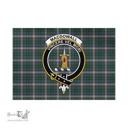 Scottish MacDowall Tartan Flag with Family Crest - Tartan Garden Flag Scottish Plaid Tartan Plaid - ScotsTee - scotstee.com