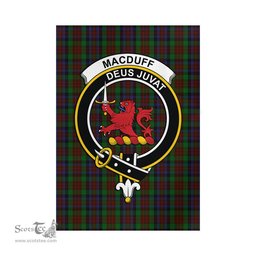 Scottish MacDuff Hunting Tartan Flag with Family Crest - Tartan Garden Flag Scottish Plaid Tartan Plaid - ScotsTee - scotstee.com