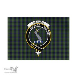 Scottish MacNeil of Colonsay Tartan Flag with Family Crest - Tartan Garden Flag Scottish Plaid Tartan Plaid - ScotsTee - scotstee.com