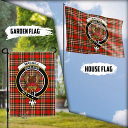 Scottish MacGill Modern Tartan Flag with Family Crest - Tartan Garden Flag Scottish Plaid Tartan Plaid - ScotsTee - scotstee.com