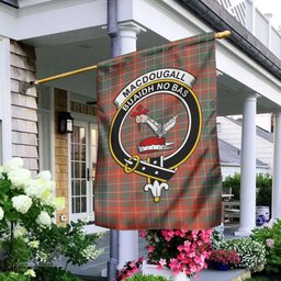 Scottish MacDougall Ancient Tartan Flag with Family Crest - Tartan Garden Flag Scottish Plaid Tartan Plaid - ScotsTee - scotstee.com