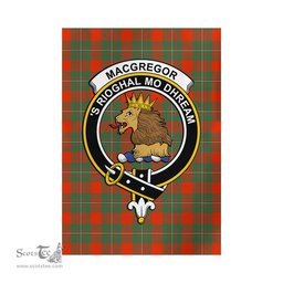 Scottish MacGregor Ancient Tartan Flag with Family Crest - Tartan Garden Flag Scottish Plaid Tartan Plaid - ScotsTee - scotstee.com