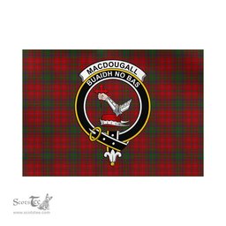 Scottish MacDougall Tartan Flag with Family Crest - Tartan Garden Flag Scottish Plaid Tartan Plaid - ScotsTee - scotstee.com