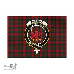 Scottish MacDuff Tartan Flag with Family Crest - Tartan Garden Flag Scottish Plaid Tartan Plaid - ScotsTee - scotstee.com