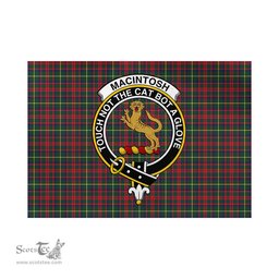 Scottish MacIntosh Hunting Modern Tartan Flag with Family Crest - Tartan Garden Flag Scottish Plaid Tartan Plaid - ScotsTee - scotstee.com