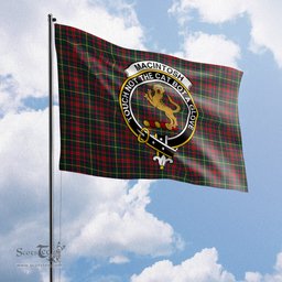 Scottish MacIntosh Hunting Modern Tartan Flag with Family Crest - Tartan Garden Flag Scottish Plaid Tartan Plaid - ScotsTee - scotstee.com