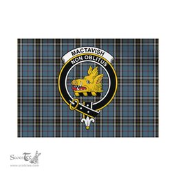 Scottish MacTavish Dress Tartan Flag with Family Crest - Tartan Garden Flag Scottish Plaid Tartan Plaid - ScotsTee - scotstee.com