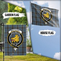Scottish MacTavish Dress Tartan Flag with Family Crest - Tartan Garden Flag Scottish Plaid Tartan Plaid - ScotsTee - scotstee.com