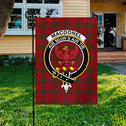 Scottish MacDonell of Keppoch Tartan Flag with Family Crest - Tartan Garden Flag Scottish Plaid Tartan Plaid - ScotsTee - scotstee.com