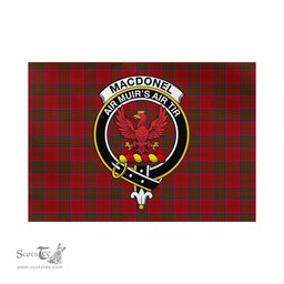 Scottish MacDonell of Keppoch Tartan Flag with Family Crest - Tartan Garden Flag Scottish Plaid Tartan Plaid - ScotsTee - scotstee.com