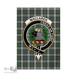 Scottish MacLaren Dress Tartan Flag with Family Crest - Tartan Garden Flag Scottish Plaid Tartan Plaid - ScotsTee - scotstee.com