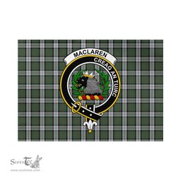 Scottish MacLaren Dress Tartan Flag with Family Crest - Tartan Garden Flag Scottish Plaid Tartan Plaid - ScotsTee - scotstee.com
