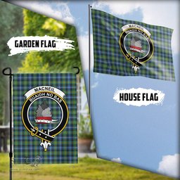 Scottish MacNeil of Barra Ancient Tartan Flag with Family Crest - Tartan Garden Flag Scottish Plaid Tartan Plaid - ScotsTee - scotstee.com