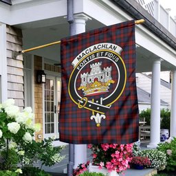 Scottish MacLachlan Tartan Flag with Family Crest - Tartan Garden Flag Scottish Plaid Tartan Plaid - ScotsTee - scotstee.com