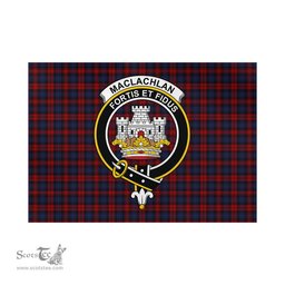 Scottish MacLachlan Tartan Flag with Family Crest - Tartan Garden Flag Scottish Plaid Tartan Plaid - ScotsTee - scotstee.com
