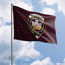 Scottish MacLachlan Tartan Flag with Family Crest - Tartan Garden Flag Scottish Plaid Tartan Plaid - ScotsTee - scotstee.com
