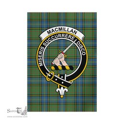 Scottish MacMillan Hunting Ancient Tartan Flag with Family Crest - Tartan Garden Flag Scottish Plaid Tartan Plaid - ScotsTee - scotstee.com