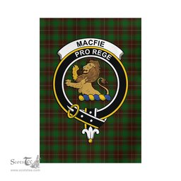 Scottish MacFie Hunting Tartan Flag with Family Crest - Tartan Garden Flag Scottish Plaid Tartan Plaid - ScotsTee - scotstee.com