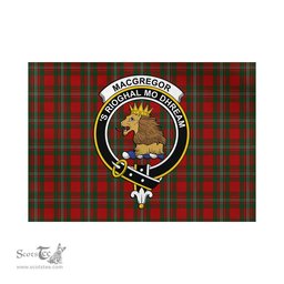 Scottish MacGregor Tartan Flag with Family Crest - Tartan Garden Flag Scottish Plaid Tartan Plaid - ScotsTee - scotstee.com