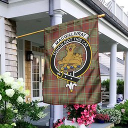 Scottish MacGillivray Hunting Ancient Tartan Flag with Family Crest - Tartan Garden Flag Scottish Plaid Tartan Plaid - ScotsTee - scotstee.com