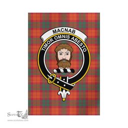 Scottish MacNab Ancient Tartan Flag with Family Crest - Tartan Garden Flag Scottish Plaid Tartan Plaid - ScotsTee - scotstee.com