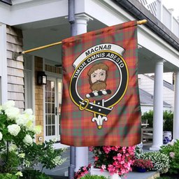 Scottish MacNab Ancient Tartan Flag with Family Crest - Tartan Garden Flag Scottish Plaid Tartan Plaid - ScotsTee - scotstee.com