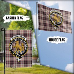 Scottish MacPherson Hunting Ancient Tartan Flag with Family Crest - Tartan Garden Flag Scottish Plaid Tartan Plaid - ScotsTee - scotstee.com