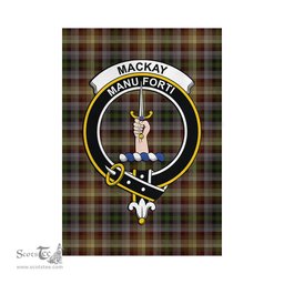 Scottish MacKay of Strathnaver Tartan Flag with Family Crest - Tartan Garden Flag Scottish Plaid Tartan Plaid - ScotsTee - scotstee.com