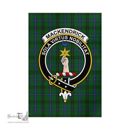 Scottish MacKendrick Tartan Flag with Family Crest - Tartan Garden Flag Scottish Plaid Tartan Plaid - ScotsTee - scotstee.com