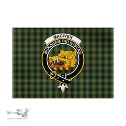 Scottish MacIver Hunting Tartan Flag with Family Crest - Tartan Garden Flag Scottish Plaid Tartan Plaid - ScotsTee - scotstee.com