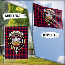Scottish MacLachlan Modern Tartan Flag with Family Crest - Tartan Garden Flag Scottish Plaid Tartan Plaid - ScotsTee - scotstee.com