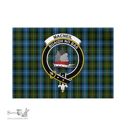 Scottish MacNeil of Barra Tartan Flag with Family Crest - Tartan Garden Flag Scottish Plaid Tartan Plaid - ScotsTee - scotstee.com